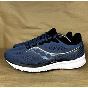 Saucony Ride 14 Men's Size 10 Running Shoes Azure Blue White Comfort S20650-37